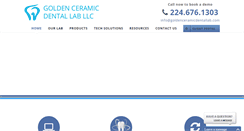 Desktop Screenshot of goldenceramicdentallab.com
